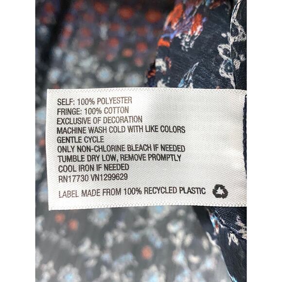 Xhilaration Sheer Kimono Duster XL Paisley Boho Floral Hippie Festival Flowy - Picture 8 of 8